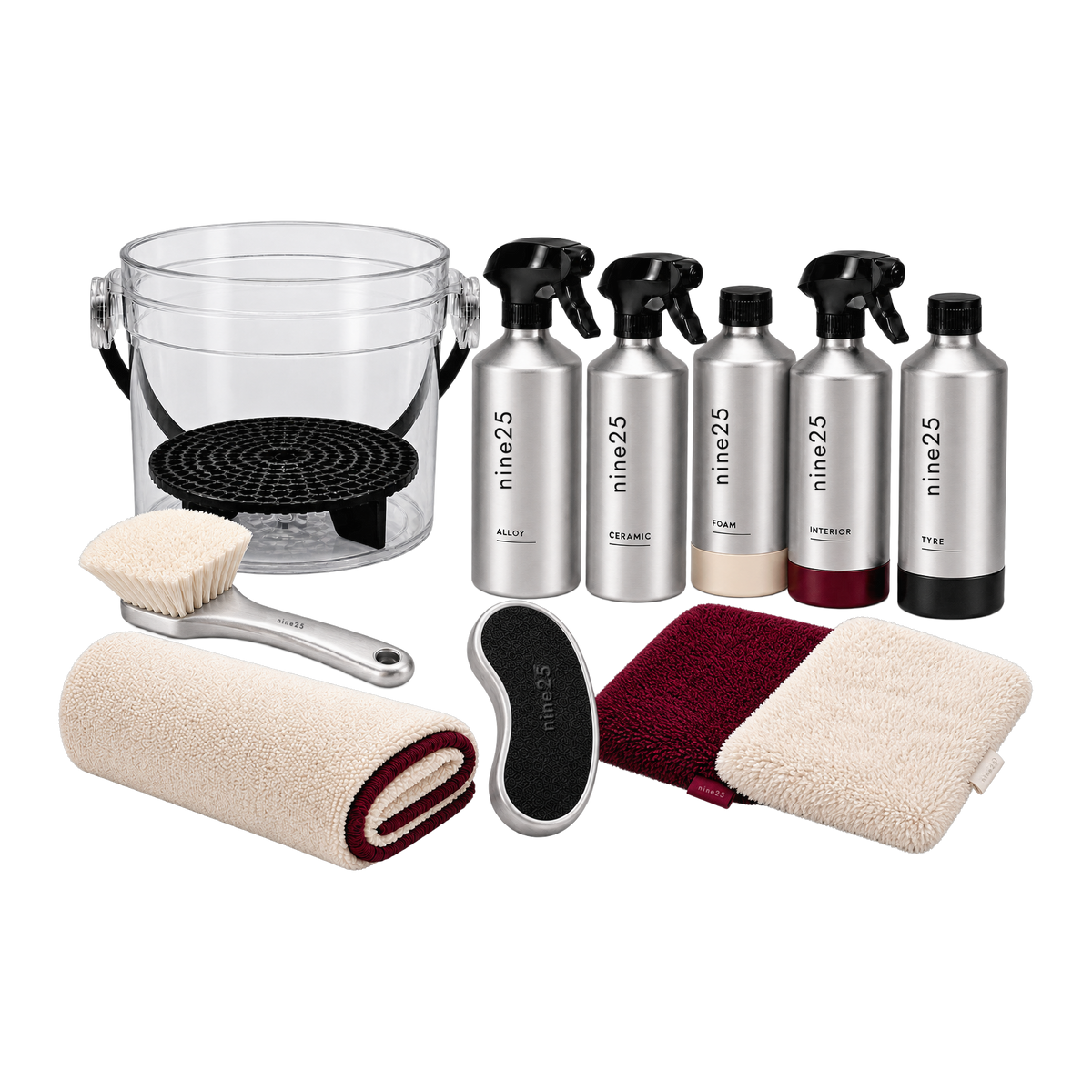 nine25 Complete Detailing System ten-piece car care kit